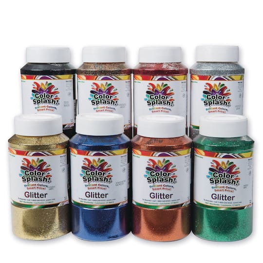 Color Splash!&#xAE; Assorted Glitter in Jar, 8ct.